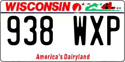 WI license plate 938WXP