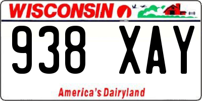 WI license plate 938XAY