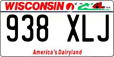 WI license plate 938XLJ