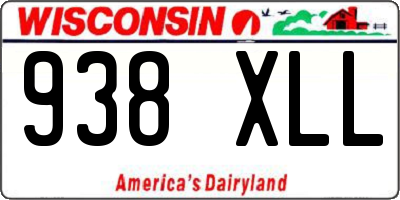 WI license plate 938XLL