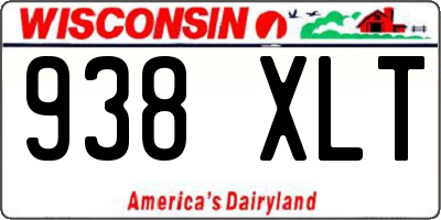 WI license plate 938XLT