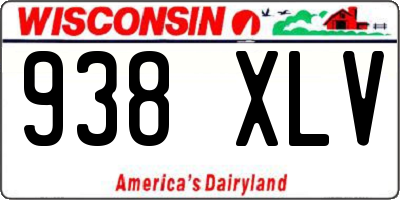 WI license plate 938XLV