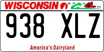 WI license plate 938XLZ