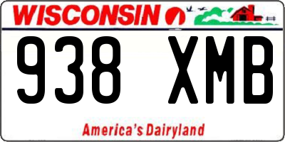 WI license plate 938XMB
