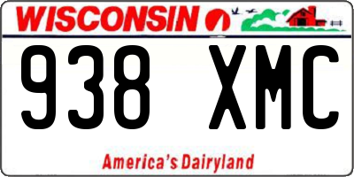 WI license plate 938XMC