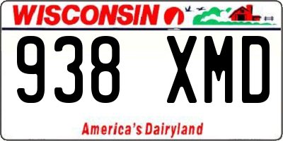 WI license plate 938XMD