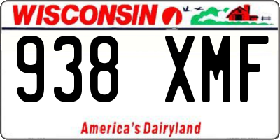 WI license plate 938XMF