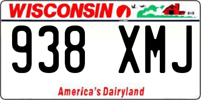 WI license plate 938XMJ