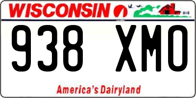 WI license plate 938XMO