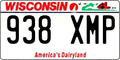 WI license plate 938XMP
