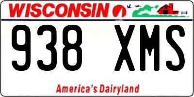 WI license plate 938XMS