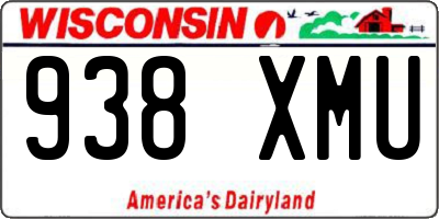 WI license plate 938XMU