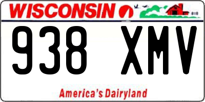 WI license plate 938XMV