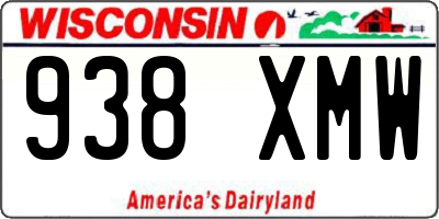 WI license plate 938XMW