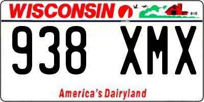 WI license plate 938XMX