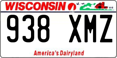 WI license plate 938XMZ