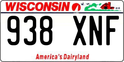 WI license plate 938XNF