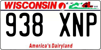 WI license plate 938XNP