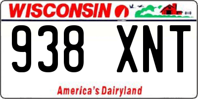 WI license plate 938XNT