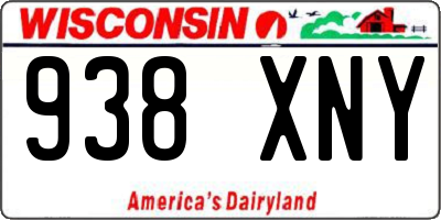 WI license plate 938XNY