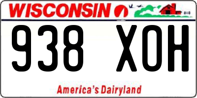 WI license plate 938XOH