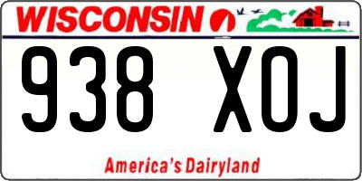WI license plate 938XOJ