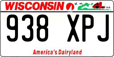WI license plate 938XPJ