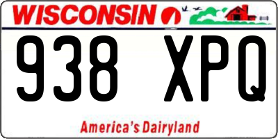 WI license plate 938XPQ