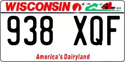 WI license plate 938XQF