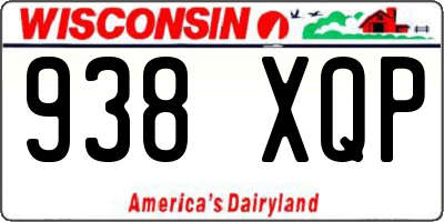 WI license plate 938XQP