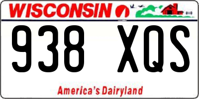 WI license plate 938XQS