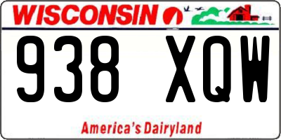 WI license plate 938XQW