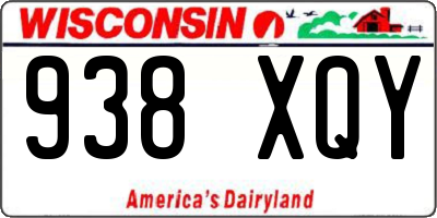 WI license plate 938XQY
