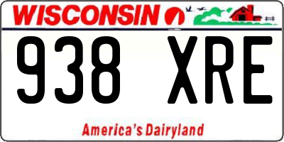 WI license plate 938XRE