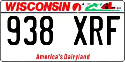 WI license plate 938XRF