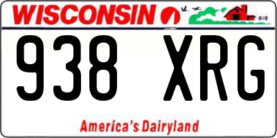 WI license plate 938XRG