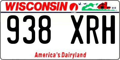 WI license plate 938XRH