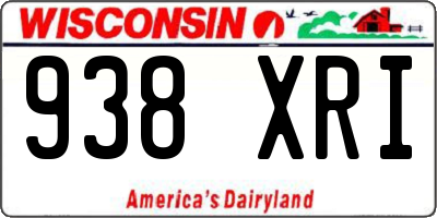 WI license plate 938XRI