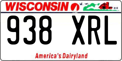 WI license plate 938XRL