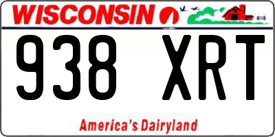 WI license plate 938XRT