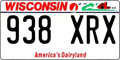 WI license plate 938XRX