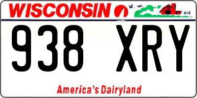 WI license plate 938XRY