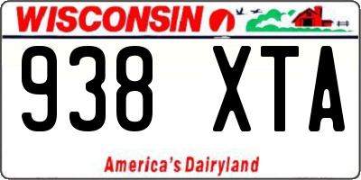 WI license plate 938XTA