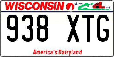 WI license plate 938XTG