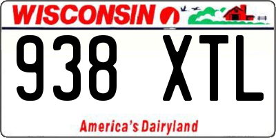 WI license plate 938XTL