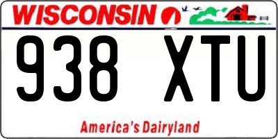 WI license plate 938XTU