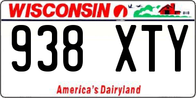 WI license plate 938XTY