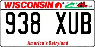 WI license plate 938XUB