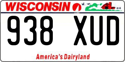 WI license plate 938XUD
