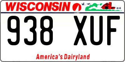 WI license plate 938XUF